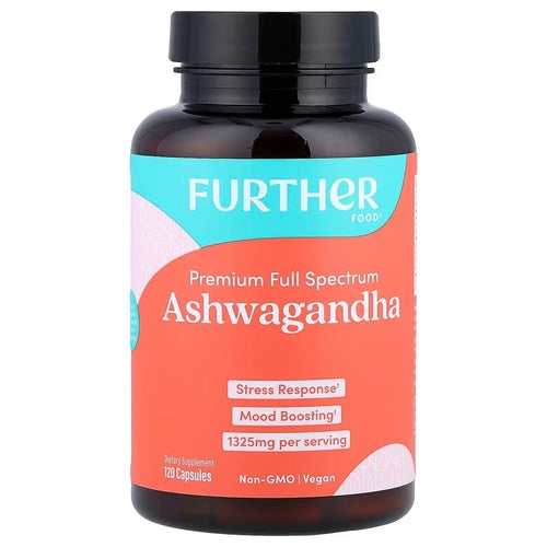 Further Food, Ashwagandha, Espectro completo prémium, 120 cápsulas