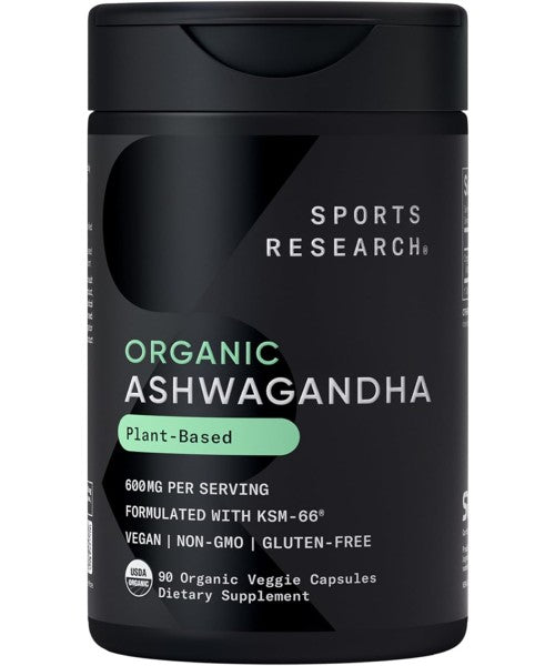 Sports Research, Ashwagandha Orgánica KSM-66. 90 caps.