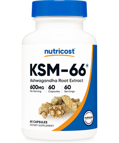 Nutricost, Extracto de Raíz de Ashwagandha KSM 66. 30 caps