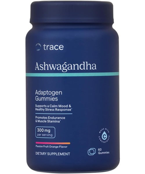 Trace, Gomitas adaptógenas de Ashwagandha, Maracuyá y naranja, 60 gomitas
