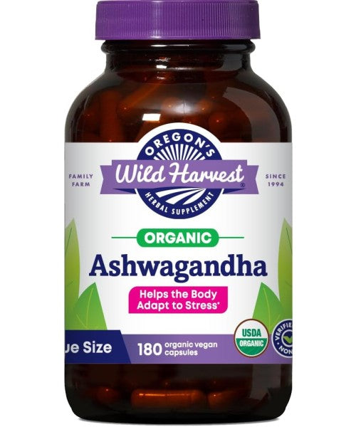 Oregon's Wild Harvest, Ashwagandha Orgánica. 2 tamaños