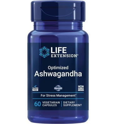 Life Extension, Ashwagandha optimizado, 60 cápsulas vegetales (125 mg por cápsula)