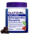 Natrol, Ashwagandha con Vitamina B12 y D3 sabor Fresa. 30 gomitas