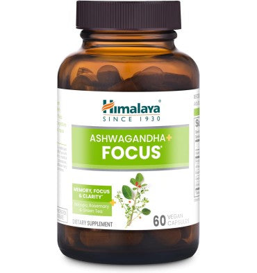 Himalaya, Ashwagandha + "Enfoque" soporte Claridad Mental . 60 Vcaps