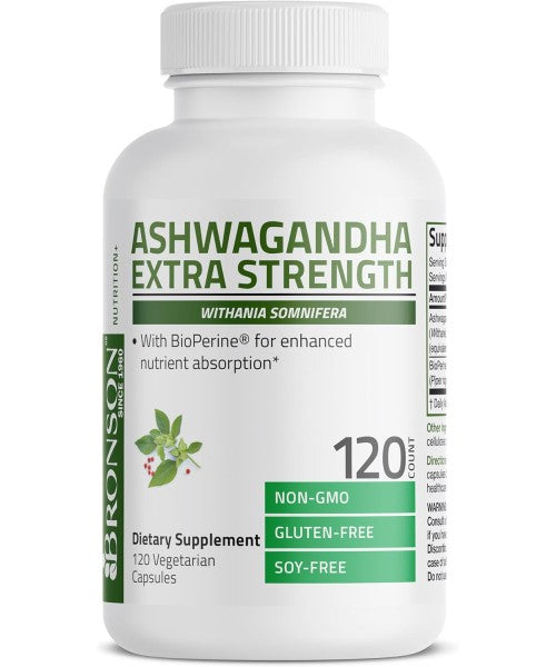 Bronson, Ashwagandha Extra Fuerte. 90, 120, 250 y 360 Vcaps