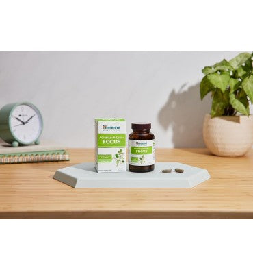 Himalaya, Ashwagandha "Focus" apoyo para la claridad mental. 60 Vcaps