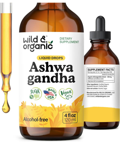 Wild & Organic, Ashwagandha Root Extract. 60 & 120 ml