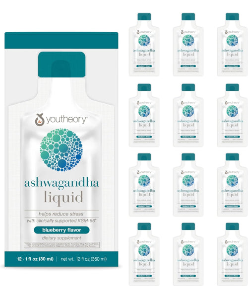 Youtheory, Ashwagandha líquida individual. 12 pack