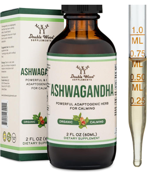 Double Wood Supplements, Ashwagandha líquida. 60 ml.