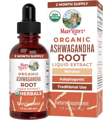 MaryRuth's, Extracto de Raíz de Ashwagandha orgánico, Sin alcohol, 30 ml