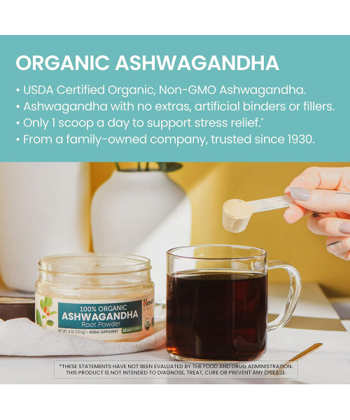 Himalaya, Ashwagandha orgánica en polvo. 112.5 mg