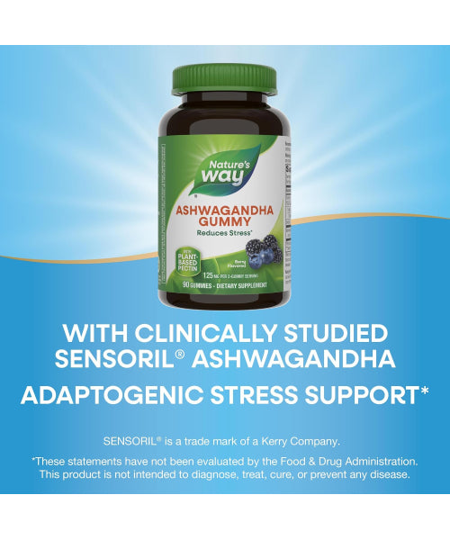 Nature's Way, Ashwagandha sabor Berries. 90 gomitas