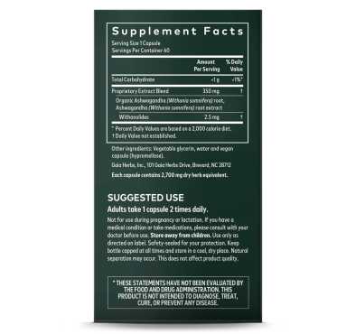 Gaia Herbs, Ashwagandha Root. 120 Liquid Capsules