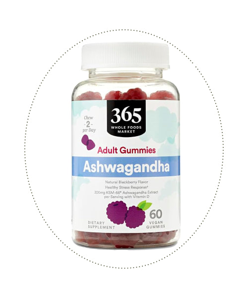 365 by Whole Foods Market, Gomitas Ashwagandha sabor Moras. 60 gomitas
