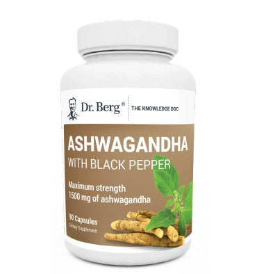 Dr. Berg, Ashwagandha con Pimienta Negra. 90 Vcaps
